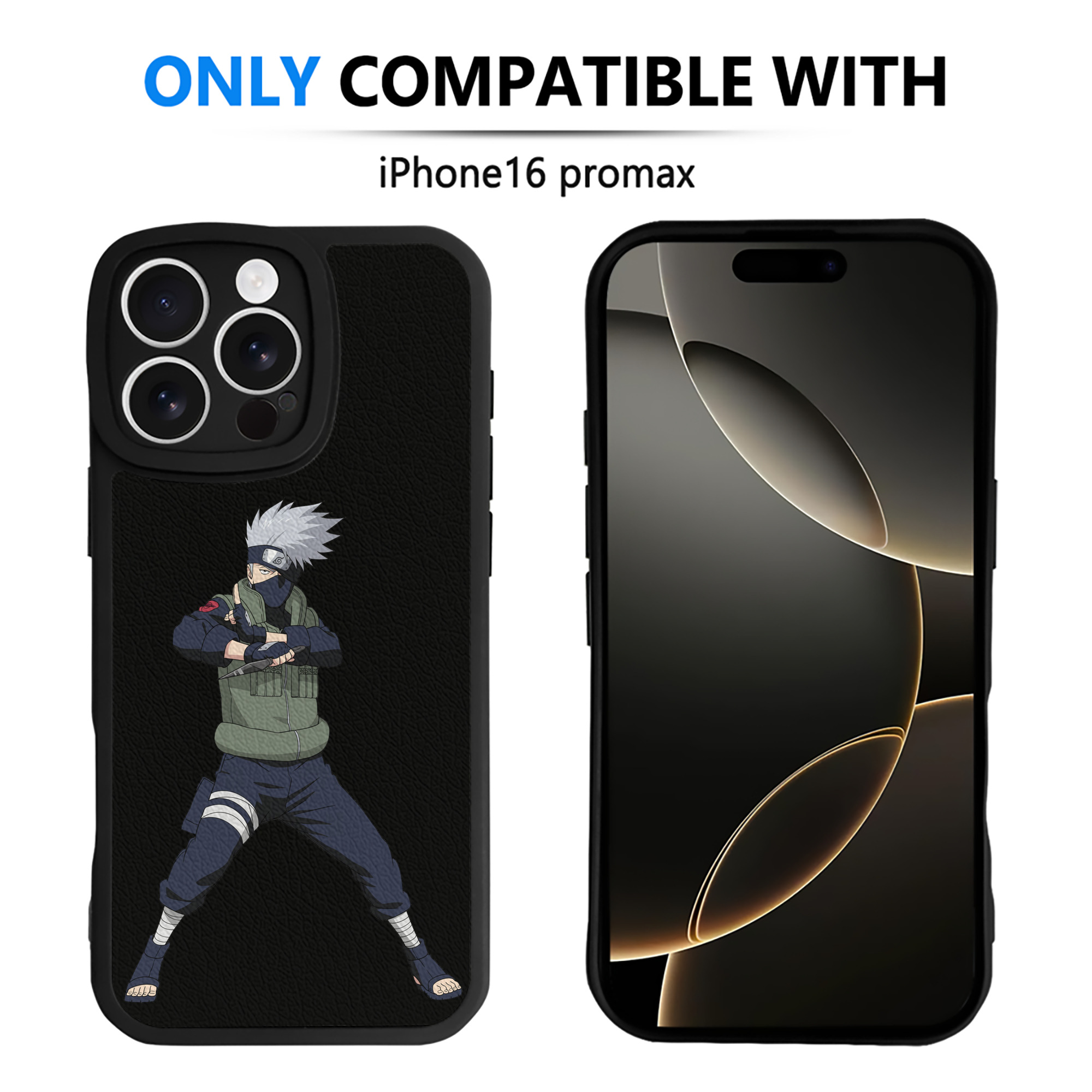 （画像用） NARUTO -ナルト- はたけ カカシ Hatake Kakashi 【iPhone 16シリーズ対応】シリコンスマホケース（レザー調） 材質：シリコン